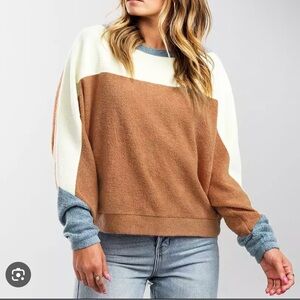 FREE PEOPLE Blue Monday fleece top
